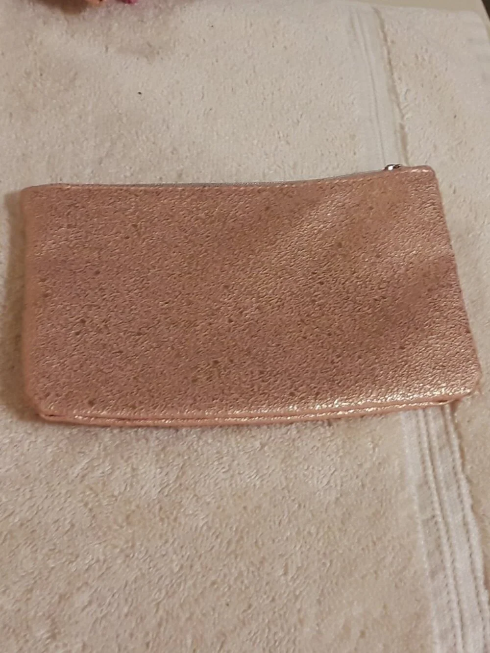 4PC Set Ipsy Sparkle Cosmetic Makeup Bags: 2 Pairs - 2 Rose Gold + 2 Pink/Green